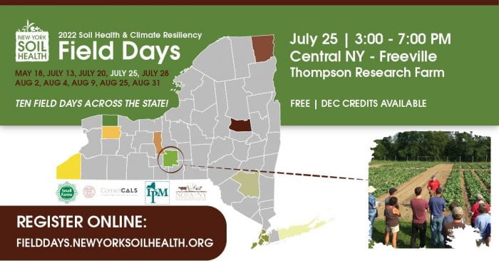 July 25 2022 Soil Health and Climate Resiliency Field Day in Freeville NY