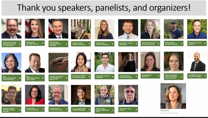 Images of 2022 New York Soil Health speakers, panelists and organizers.